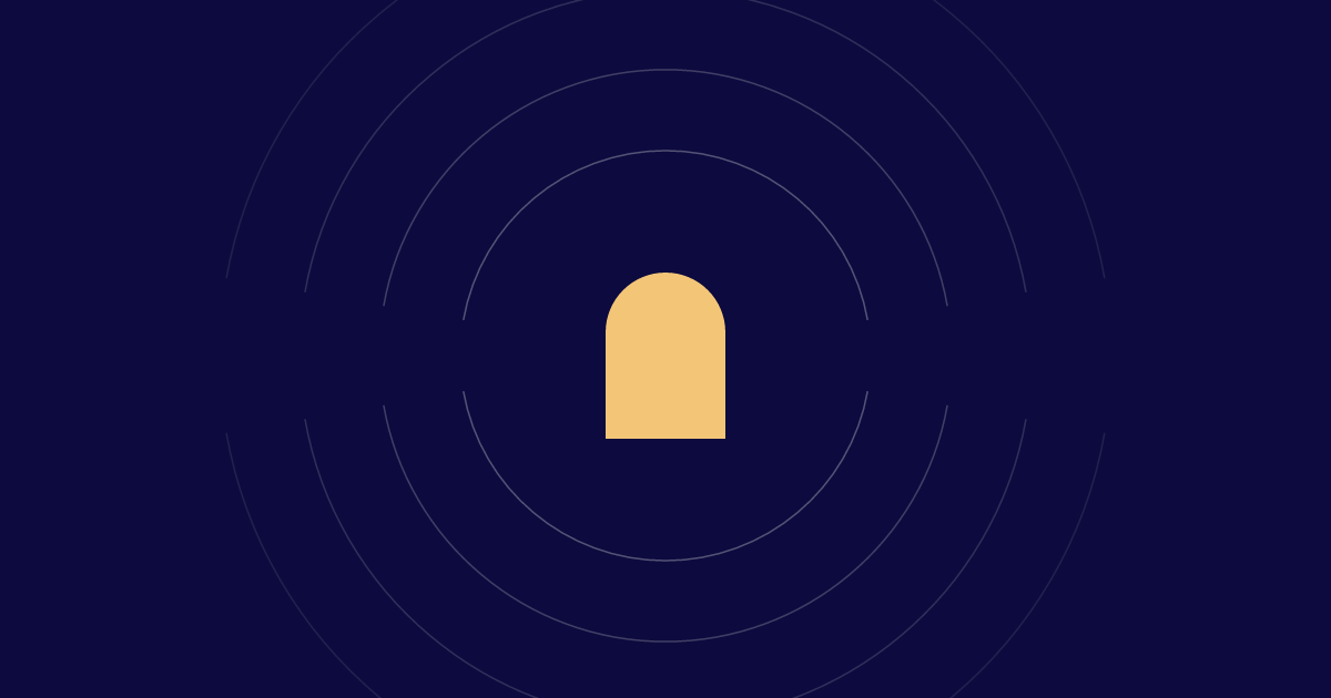 The Sonora arch mark in gold on a deep navy field, with faint waves radiating outward